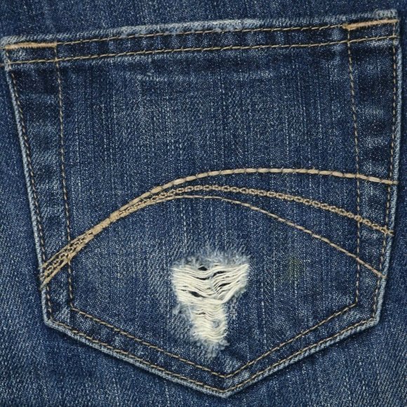 Decree Boyfriend Crop Capri Jeans Destroyed Distressed 7 - Picture 11 of 12